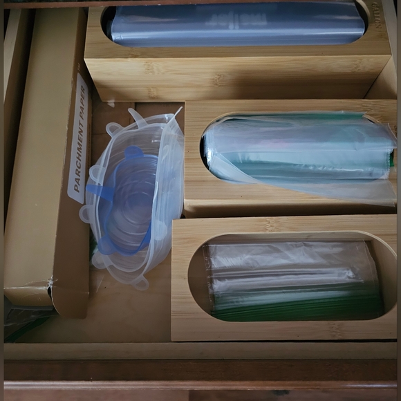 Bamboo plastic food storage organizer - Picture 4 of 4